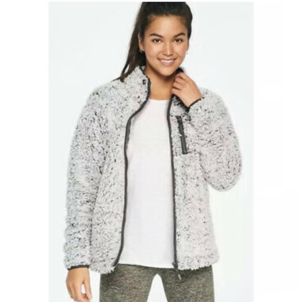 PINK Victoria's Secret Gray Sherpa Jacket - Picture 7 of 7